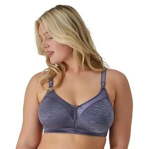 Bali Double Support Spa Closure Wireless Bra, Private Jet Jacquard Size 38D 0175
